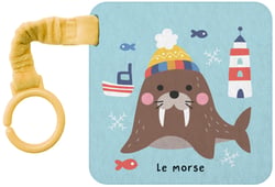 Livre-poussette en tissu : le morse