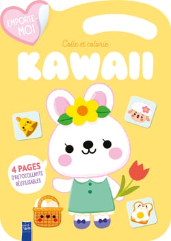 Emporte-moi Colle et colorie Kawaii : Le lapin  - Pâques