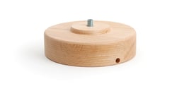 Pied de lampe en bois - rond plat - diamètre 15 cm
