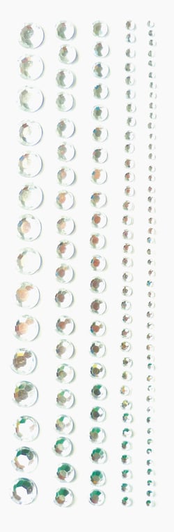 5 bandes adhésives Strass blanc