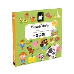 Magneti'Stories - La Ferme - 30 Magnets en Forme d'Animaux et Elements de Décor
