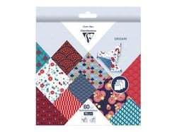 Feuilles origami Clairefontaine - 60 feuilles - Hanayo - 10 x 10 cm, 15 x 15 cm, 20 x 20 cm - 70 g/m²