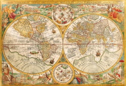 Puzzle 2000 pièces - Collection High Quality - Carte Ancienne