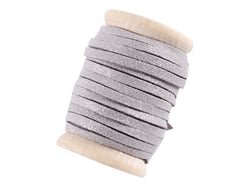 Lacet suédine 3 mm x 5 m Créalia - Argenté Pailleté