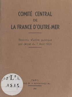 Comité central de la France d'outre-mer - Comité de l'Indochine, 1903, Institut colonial, 1920, Union coloniale, 1893 : conseils, sections et commissions, services et secrétariat