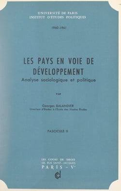 Les pays en voie de développement (2) - Analyse sociologique et politique