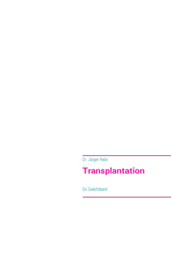 Transplantation - Ein Gedichtband