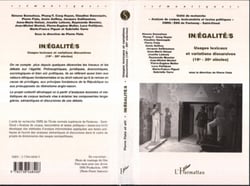 INÉGALITÉS - Usages lexicaux et variations discursives (18e-20e siècles)