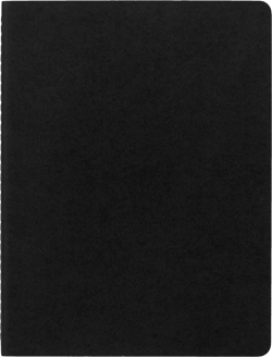 Lot de 3 cahiers - 19 x 25 cm - Moleskine- 3 x 120 pages unies - Noir