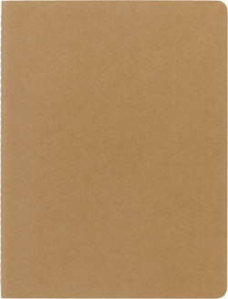 Lot de 3 Carnets de Notes Ligné - 190 x 250 mm - Couverture Carton Marron
