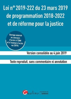 Loi n° 2019-222 du 23 mars 2019 de programmation 2018-2022 et de réforme pour la justice (ENM-CRFPA)