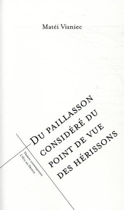 Du paillasson considéré du point de vue des hérissons