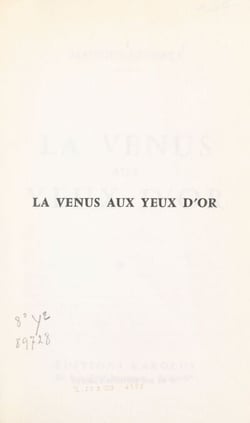 La Vénus aux yeux d'or
