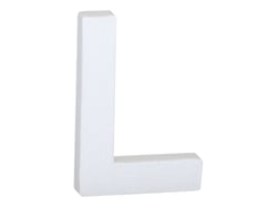 Lettre L majuscule - carton blanc - 12 cm