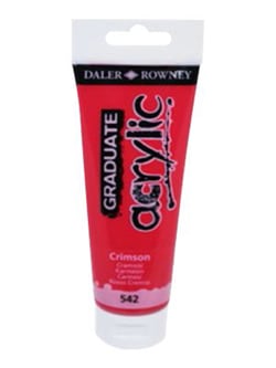 Tube couleur acrylique Daler Rowney 120ml vert émeraude