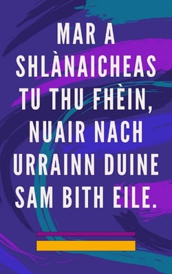 Mar a Shlànaicheas tu thu Fhèin, Nuair Nach Urrainn Duine sam Bith Eile.