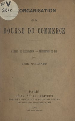 Réorganisation de la Bourse du commerce - Caisses de liquidation, proposition de loi