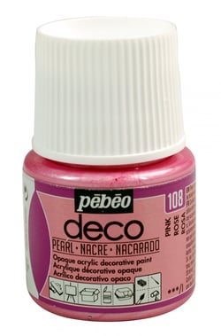 Peinture Déco nacré Pébéo 45 ml - Rose