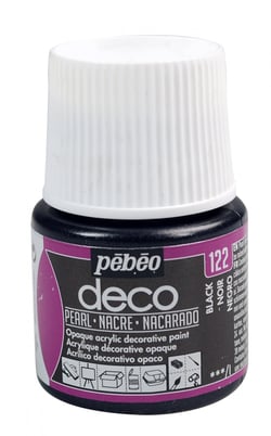 Peinture Déco nacré Pébéo 45 ml - Noir