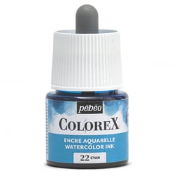 Encre aquarelle Colorex Pébéo - 45 ml - cyan