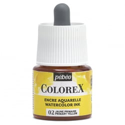 Encre aquarelle Colorex Pébéo - 45 ml - jaune primaire