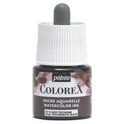 Encre aquarelle Colorex Pébéo - 45 ml - noir trichrome