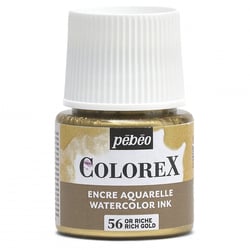 Encre aquarelle Colorex Pébéo - 45 ml - or riche