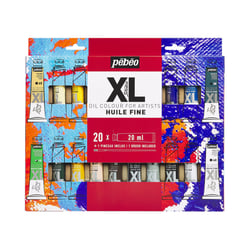Coffret de peinture à l'huile XL Pébéo + 1 pinceau - 20 x 20 ml