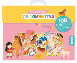 MA POCHETTE DE GOMMETTES - 100 PONEYS ET LES CHEVAUX