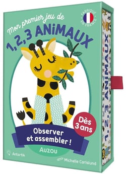 Jeu de cartes Auzou Editions - Mon premier jeu 1, 2, 3 animaux