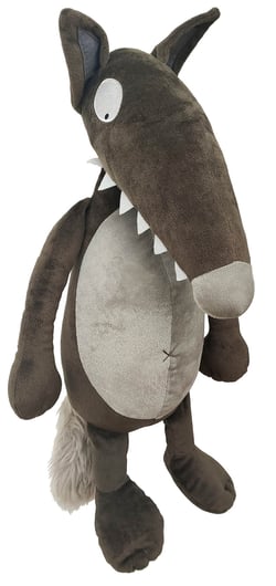 La peluche Loup de taille moyenne - nue