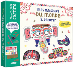 Mon coffret d'artiste - Mes masques du monde à décorer