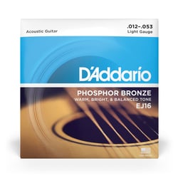 D'Addario EJ16 - Cordes en bronze phosphoreux guitare acoustique - .012 - .053
