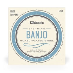 D'Addario EJ60 Jeu de cordes en nickel pour Banjo