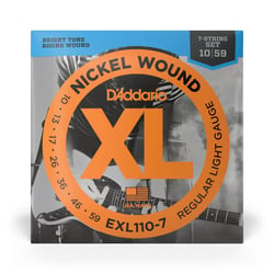 D'Addario - Cordes en nickel pour guitare électrique 7 cordes