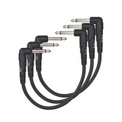 3 câbles Planet Waves Patch classics coudés - 15 cm