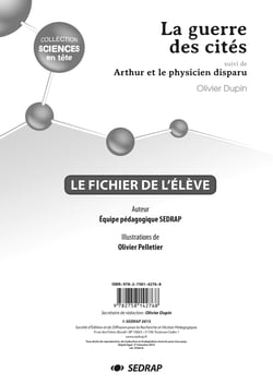 La guerre des cités - Arthur et le physicien disparu - fichier de l'élève
