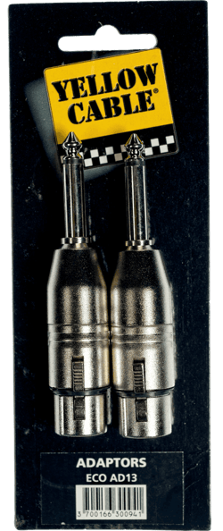 Adaptateur Jack6.35 mâle-XLR femelle - Yellow Câble