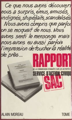 Rapport de la Commission d'enquête sur les activités du service d'action civique (1)