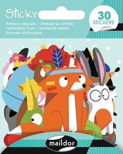 Gommettes Stickers Animaux déguisés - 30 unités