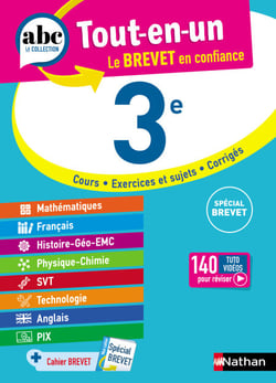 ABC du Brevet Tout en un 3e - Toutes les matières de Troisième pour le Brevet 2027 - Mathématiques, Français, Histoire-Géographie-EMC, Physique-Chimie, SVT, Technologie, Anglais, Pix - EPUB