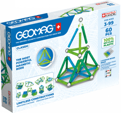 Geomag - Jeu de construction - Classic - Green Line - 60 pièces