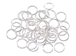 50 jonctions anneau double de 10 mm - Argent - Créalia