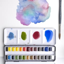 Aquarelle extra-fine PWC - Coffret 24 demi-godets