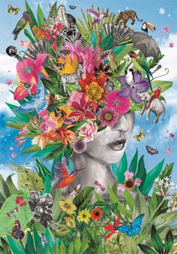 Puzzle 500 pièces - Head in jungle - Clementoni