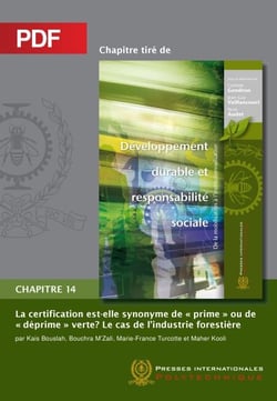 La certification est-elle synonyme de "prime" ou de "déprime" verte? (Chapitre PDF) - Le cas de l'industrie forestière