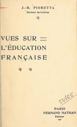 Vues sur l'éducation française
