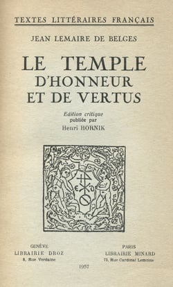 Le Temple d’Honneur et de Vertus