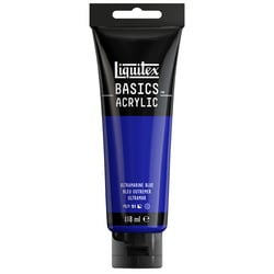 Tube 118 ml de peinture acrylique Liquitex - Basics - outremer foncé