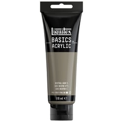 Tube 118 ml de peinture acrylique Liquitex - Basics - gris neutre